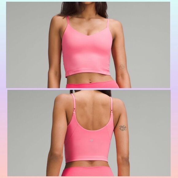 Lululemon Align CROPPED Cami Tank Top Sakura pink size 8 NWT - Picture 2 of 7